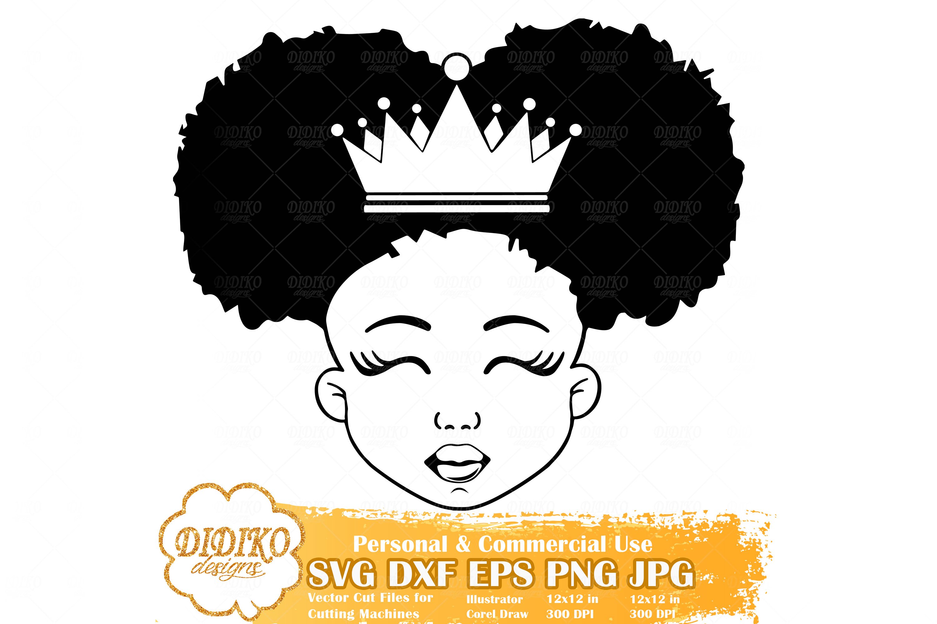 Black Girl Bundle SVG | Black Princess SVG | Silhouette SVG 2