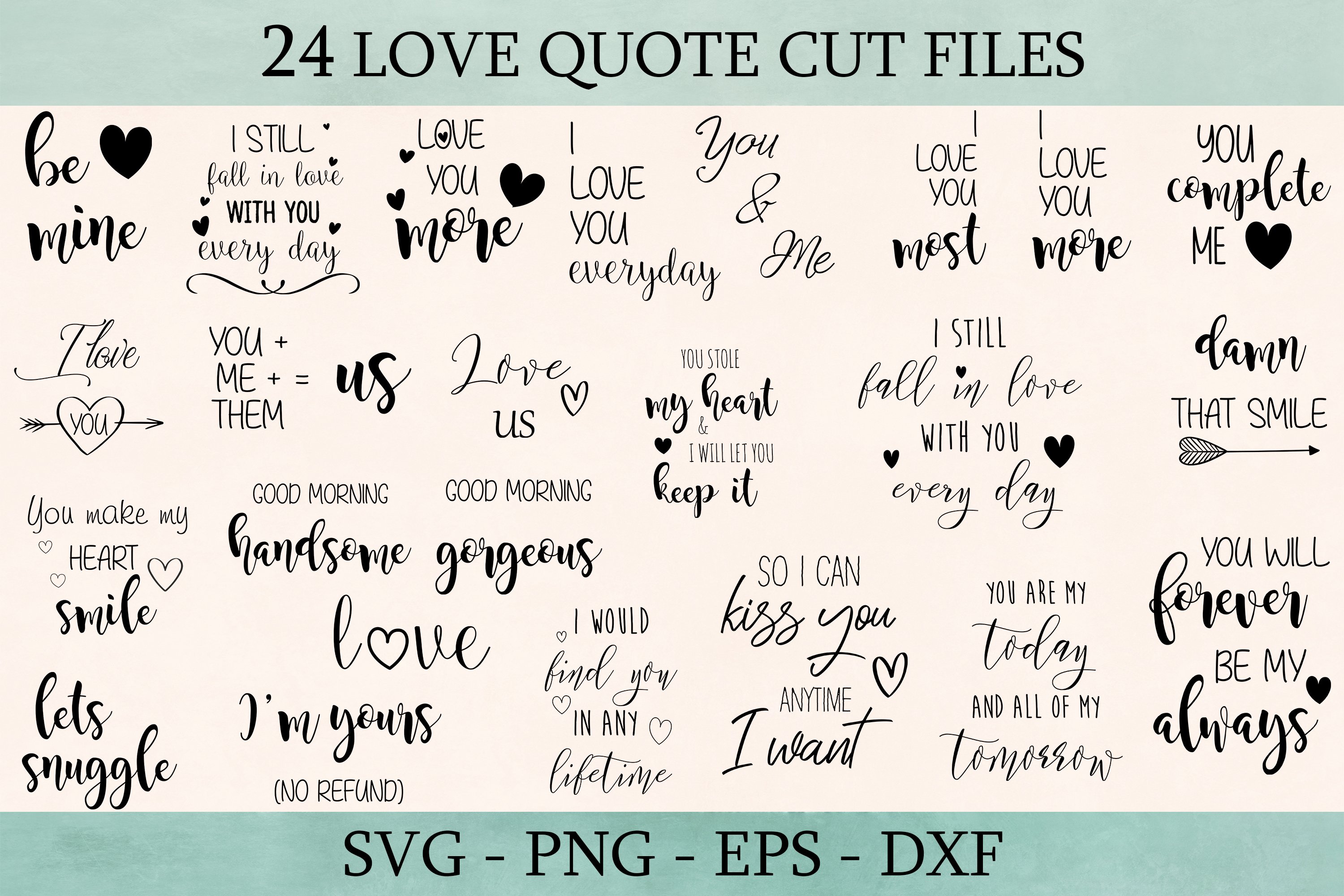 Mega Wedding SVG Bundle, Romantic Love Quote Cut Files 2