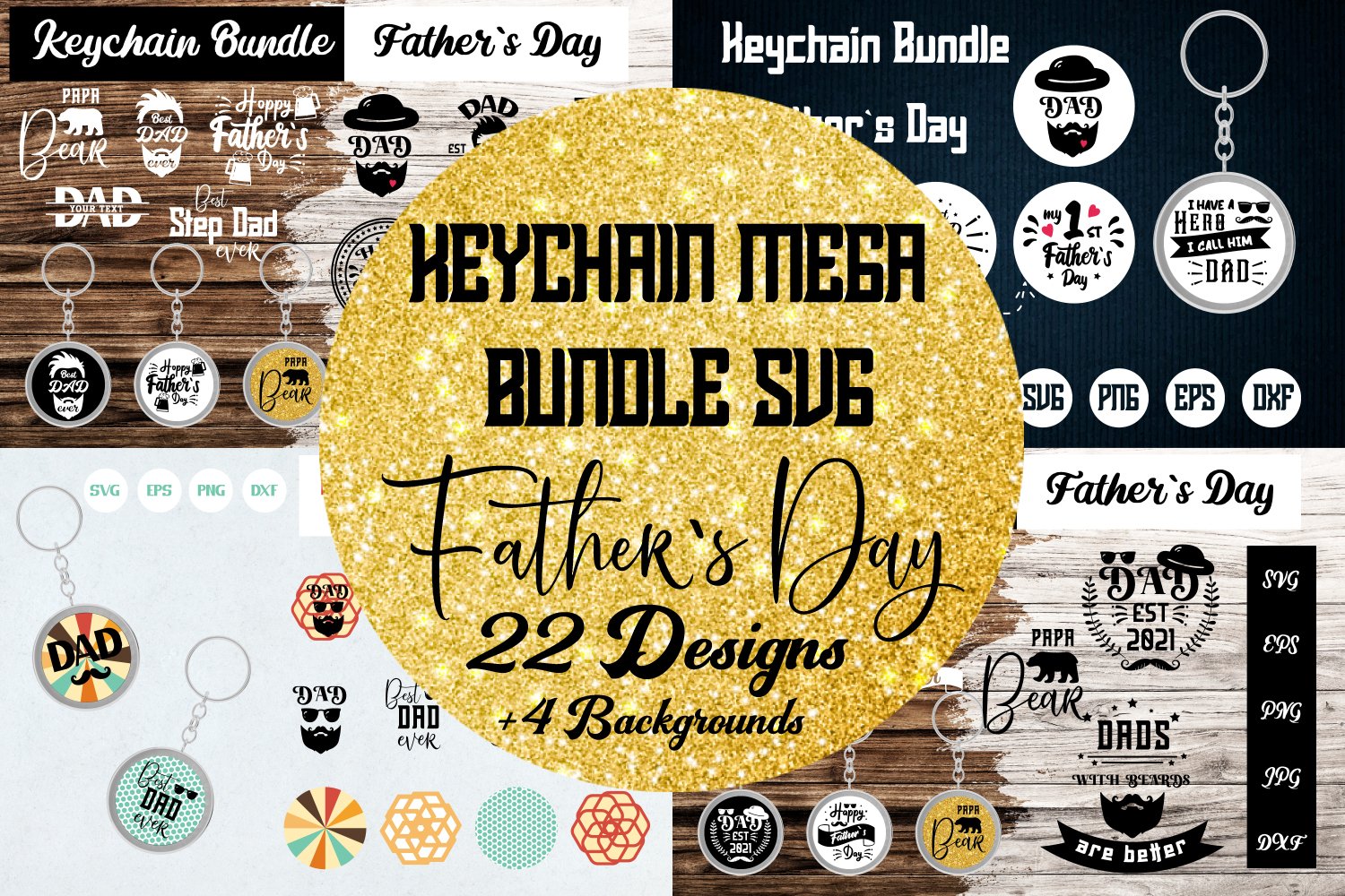Keychain Mega Bundle SVG, Fathers Day SVG, Key Dad Bundle