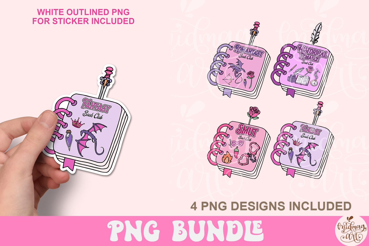 Bookish Notebook Png Bundle 2