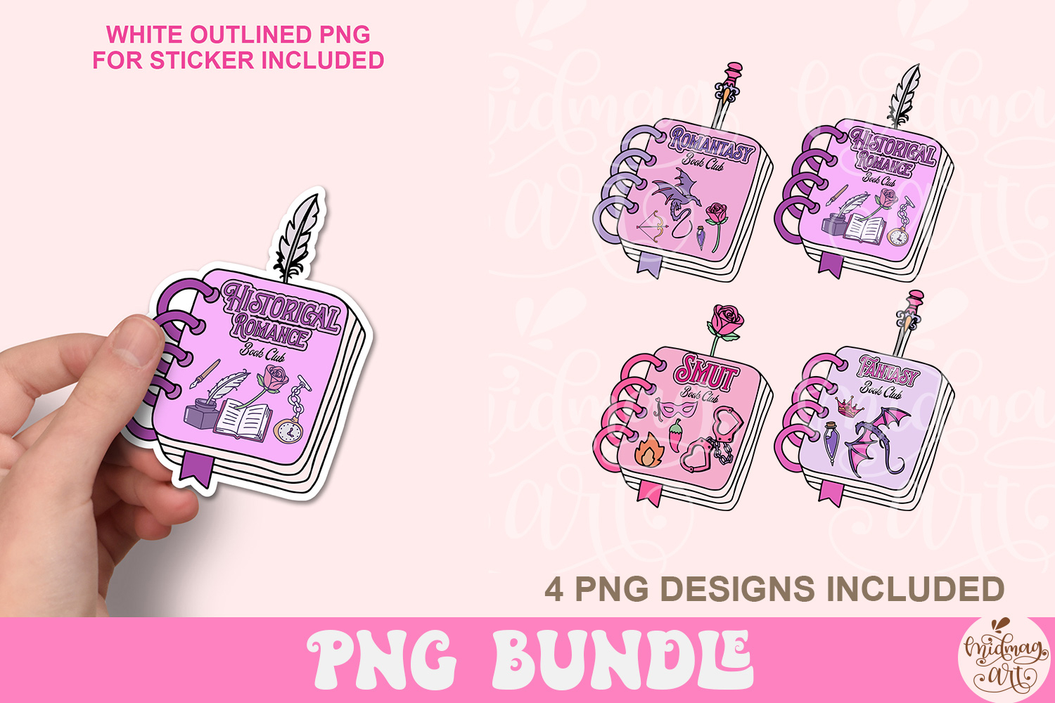 Bookish Notebook Png Bundle 3