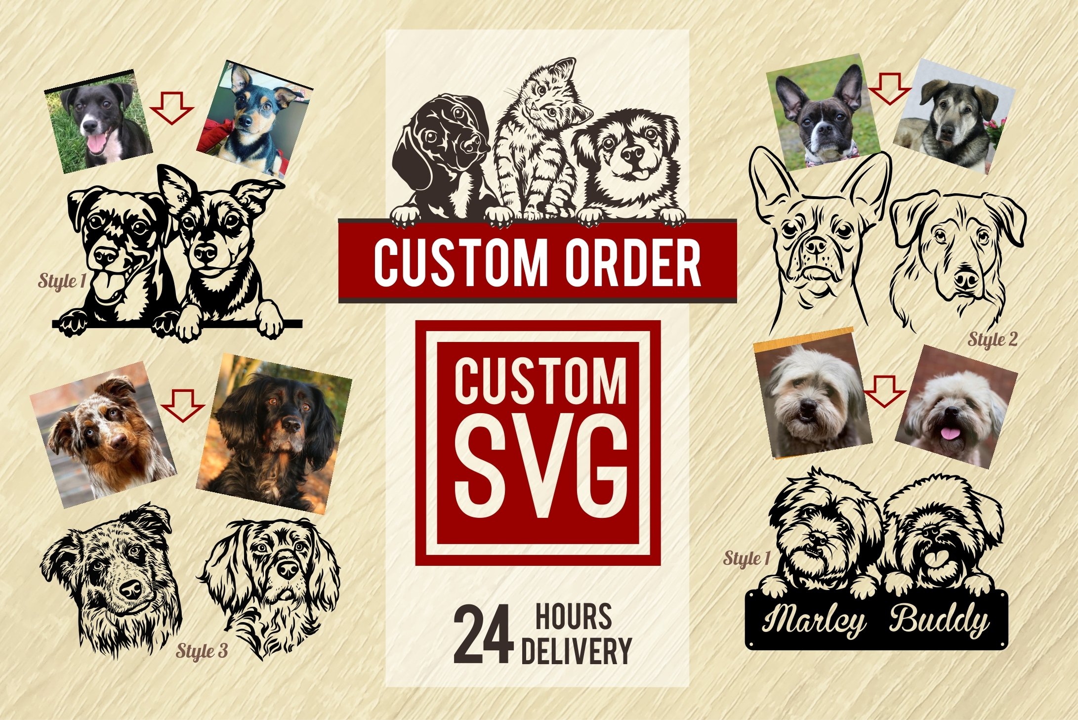 Wildlife Stencils SVG - BUNDLE 25 Designs Set 1 3