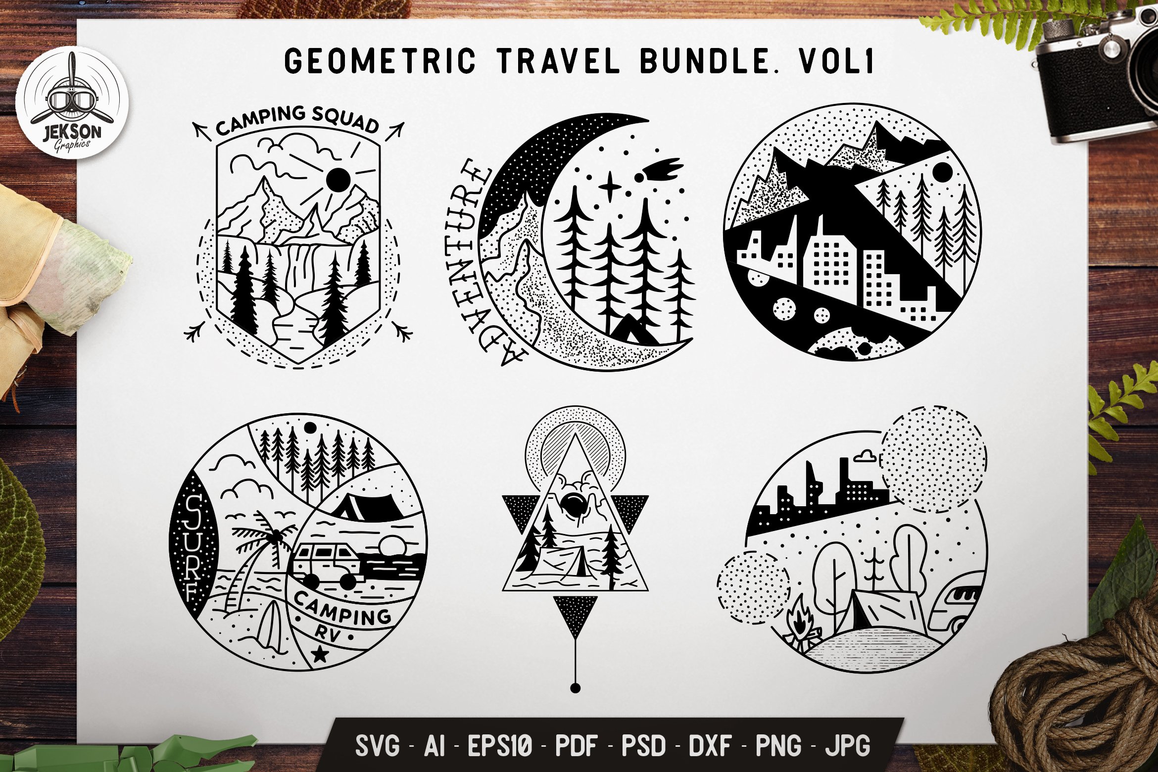 Camping SVG Bundle Printable Camping Quotes Adventure Signs