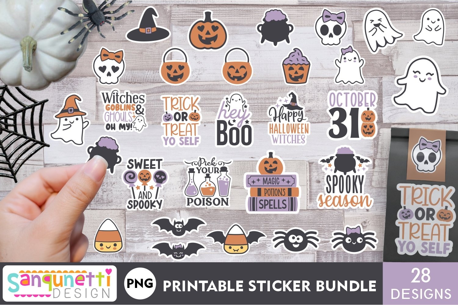 Cute Halloween sticker Bundle | Sweet Halloween stickers