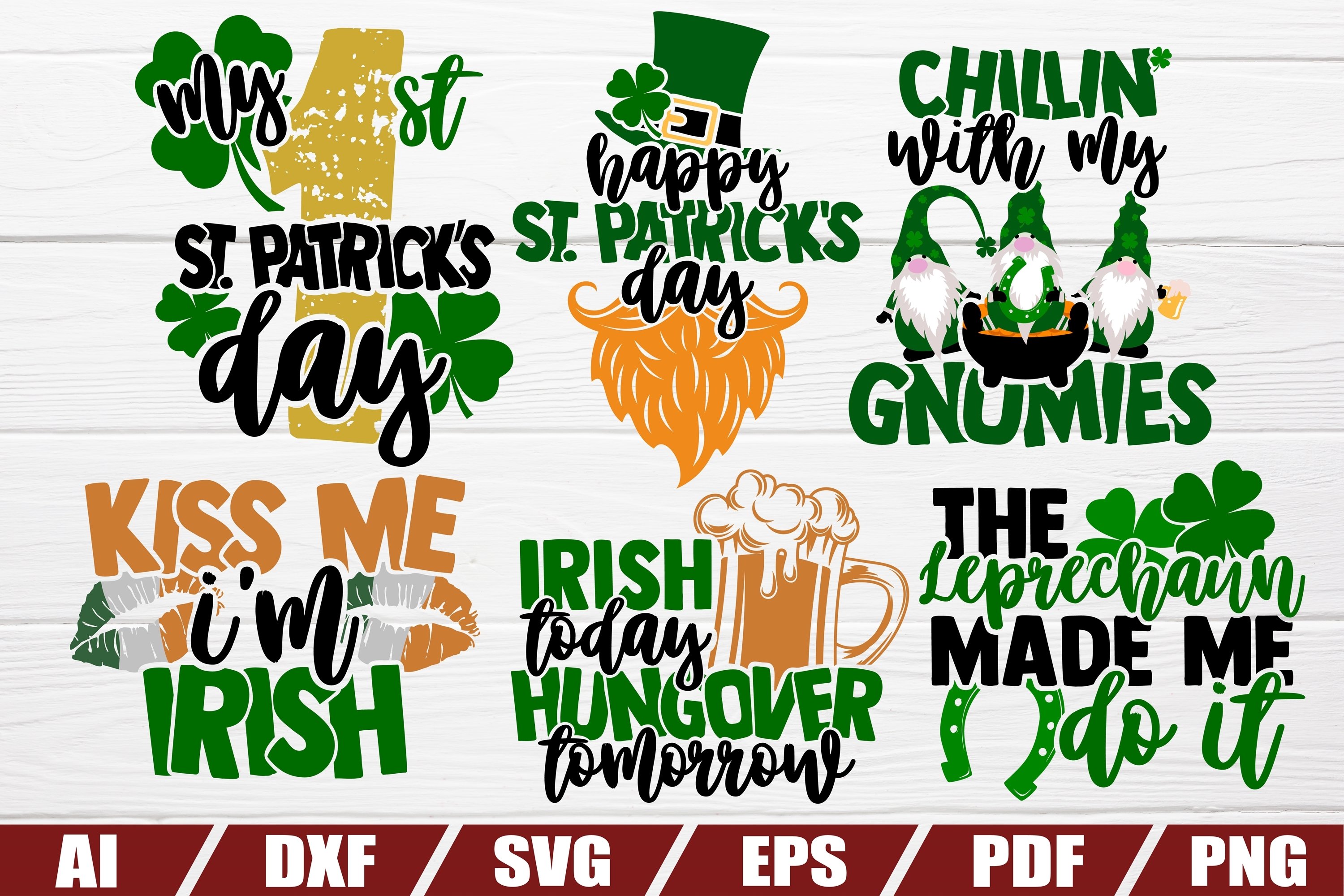 St Patricks day bundle SVG - 23 designs - DXF file - EPS 2