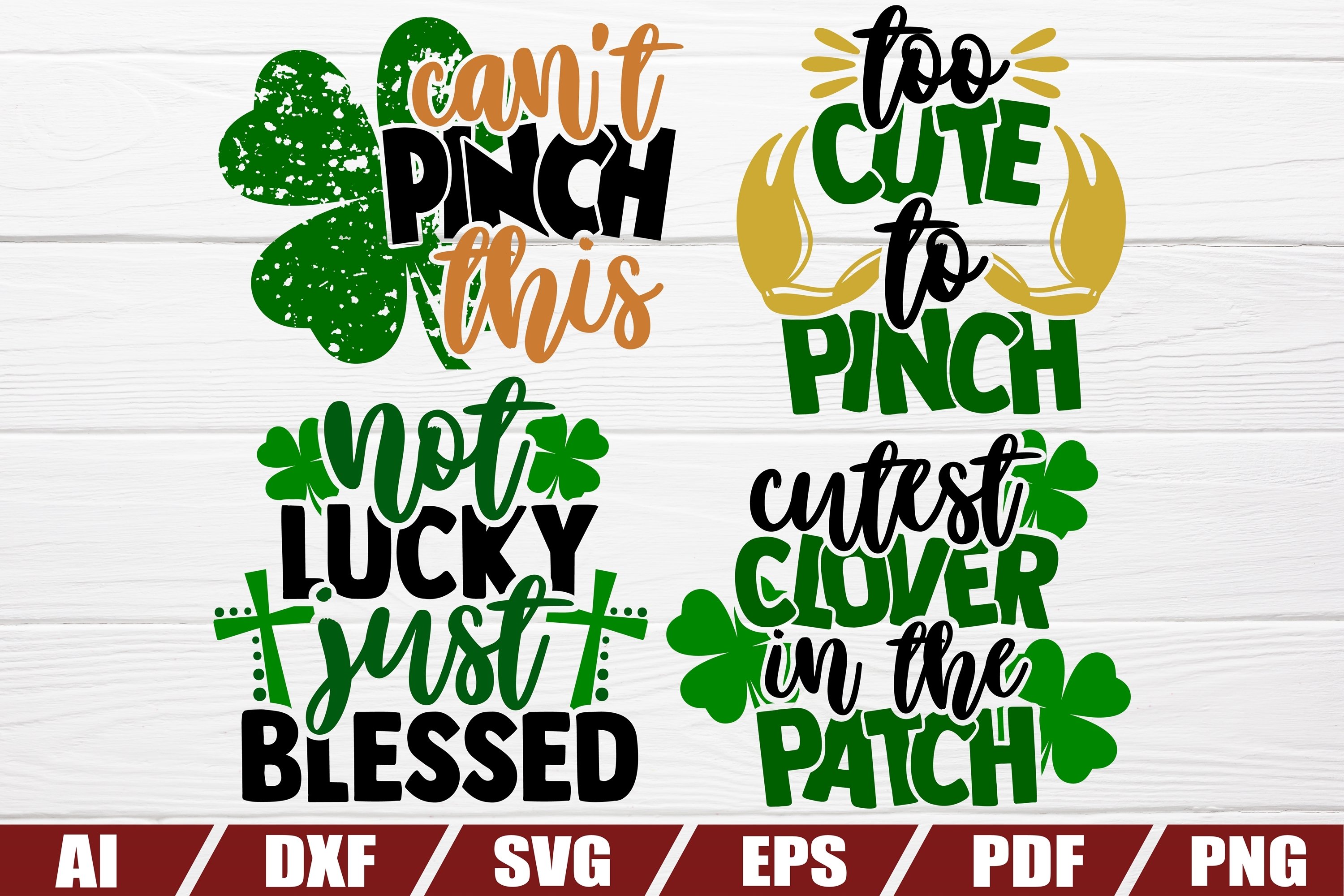 St Patricks day bundle SVG - 23 designs - DXF file - EPS 3
