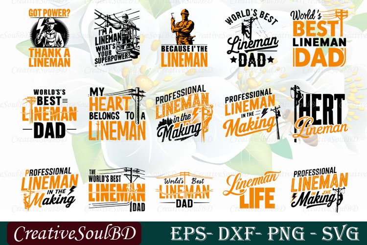 Lineman SVG Cut File, Power Lines Man Svg, Lineman Dad Svg,