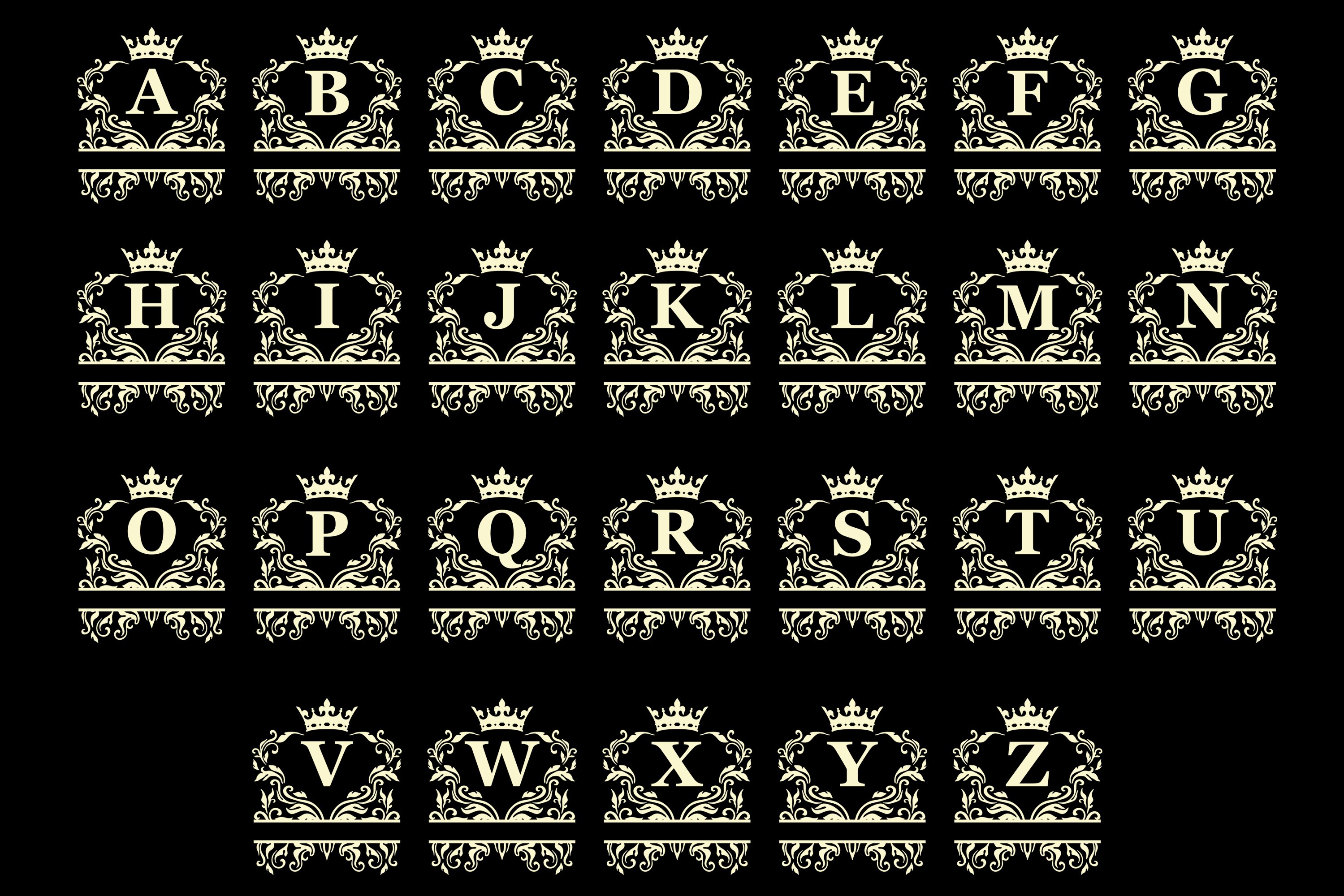 26 Split monogram SVG Engagement svg Wedding font 2