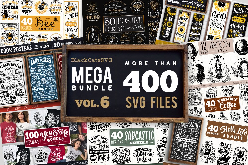 Mega Bundle 400 SVG designs vol 6