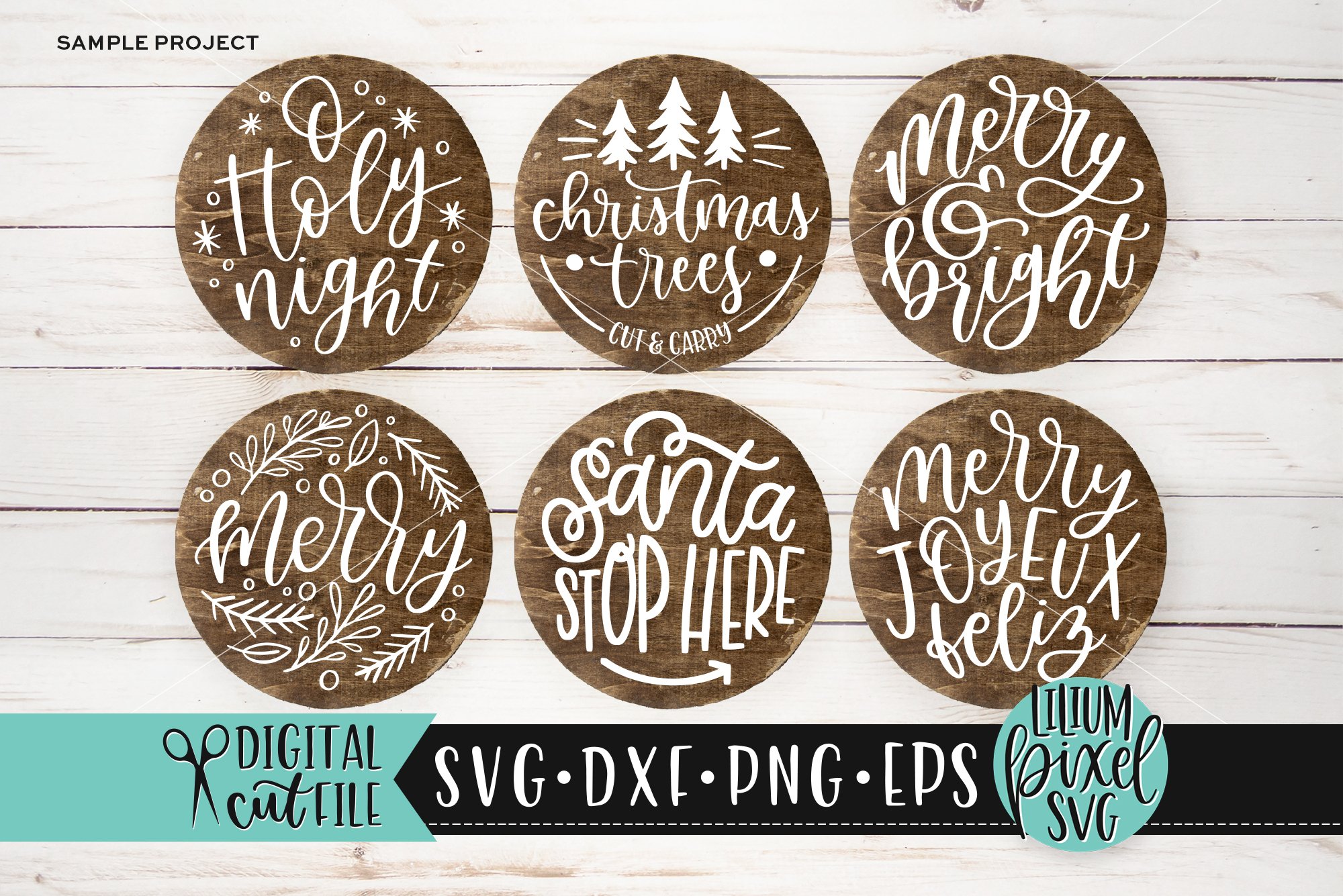 Christmas Round Sign Bundle 3