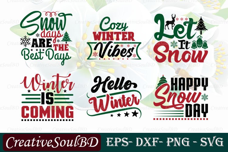 Christmas Winter SVG Bundle Cut File