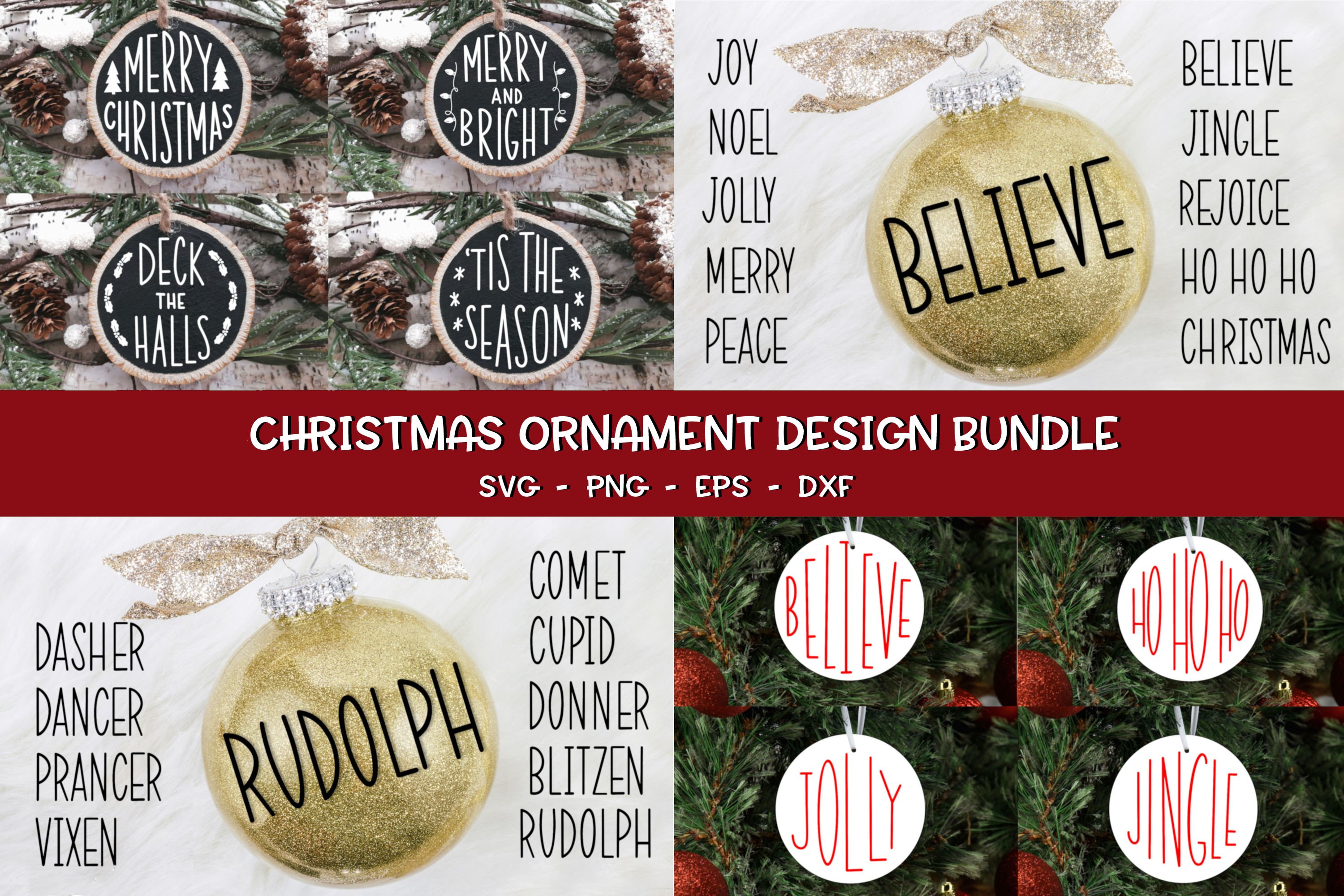 Christmas Ornament Bundle - Christmas SVG Bundle