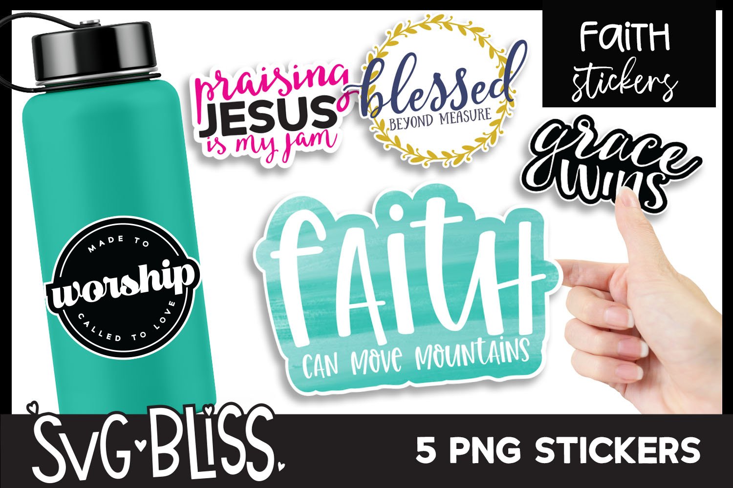 Christian Faith Printable Sticker Bundle