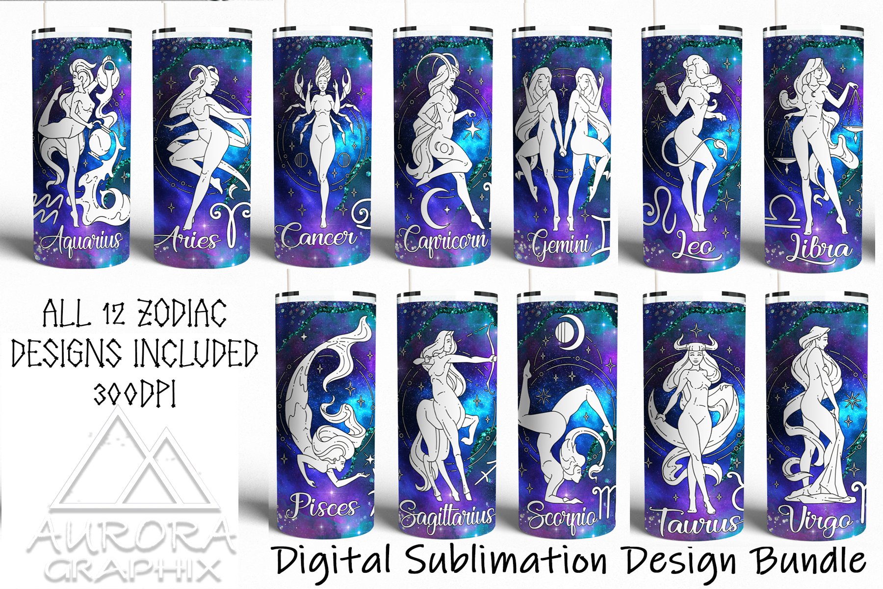 Zodiac Bundle - 20oz. Skinny Tumbler Sublimation Set