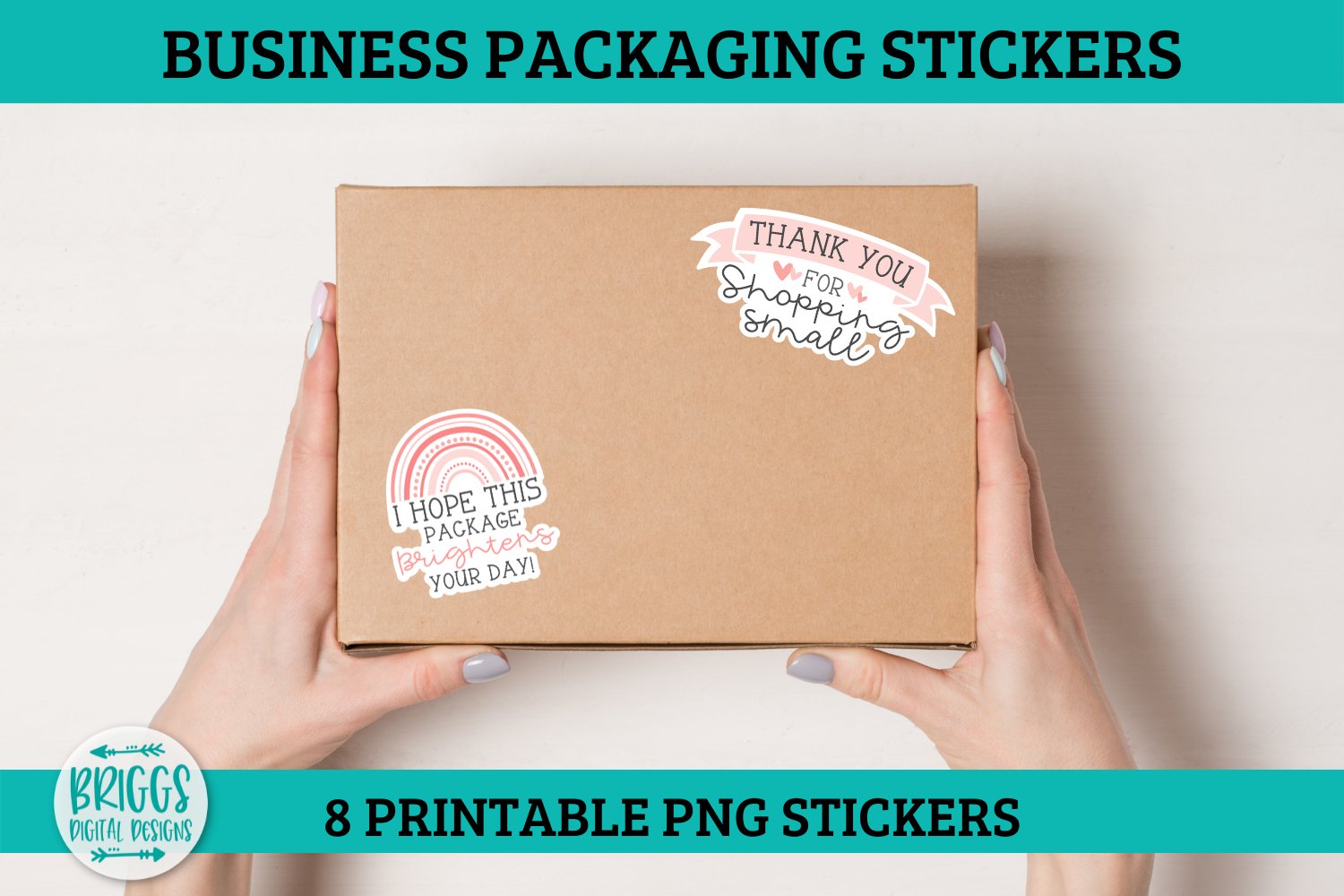 Small Business Packaging Sticker Bundle-12 PNG stickers 2