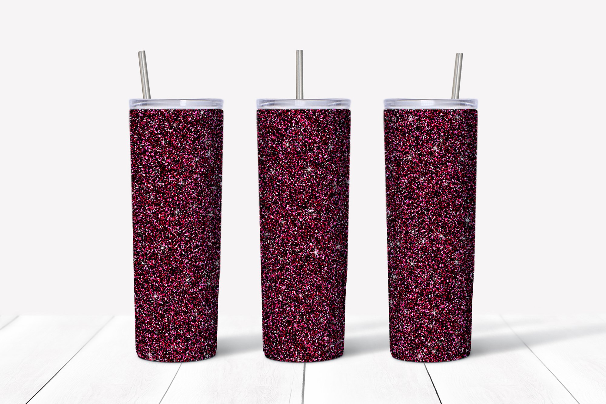 Glitter Skinny Tumbler Sublimation Wrap 20 Oz Bundle 2