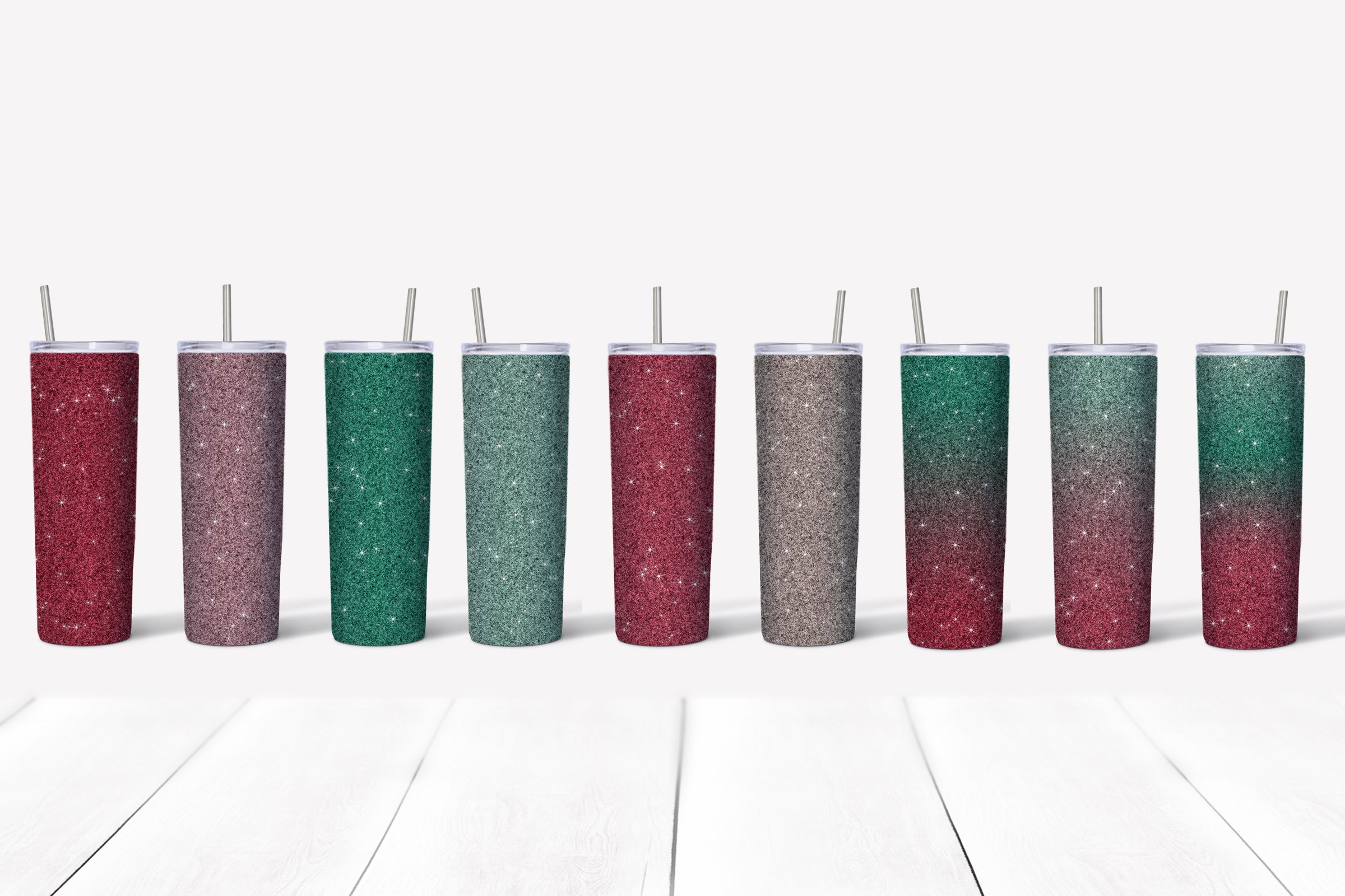 Glitter Skinny Tumbler Sublimation Wrap 20 Oz Bundle 3