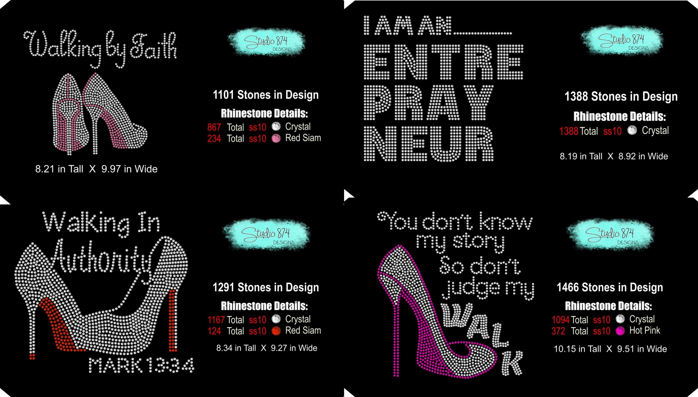 Faith Rhinestone SVG MEGA Bundle and Faux Rhinestone Design 2