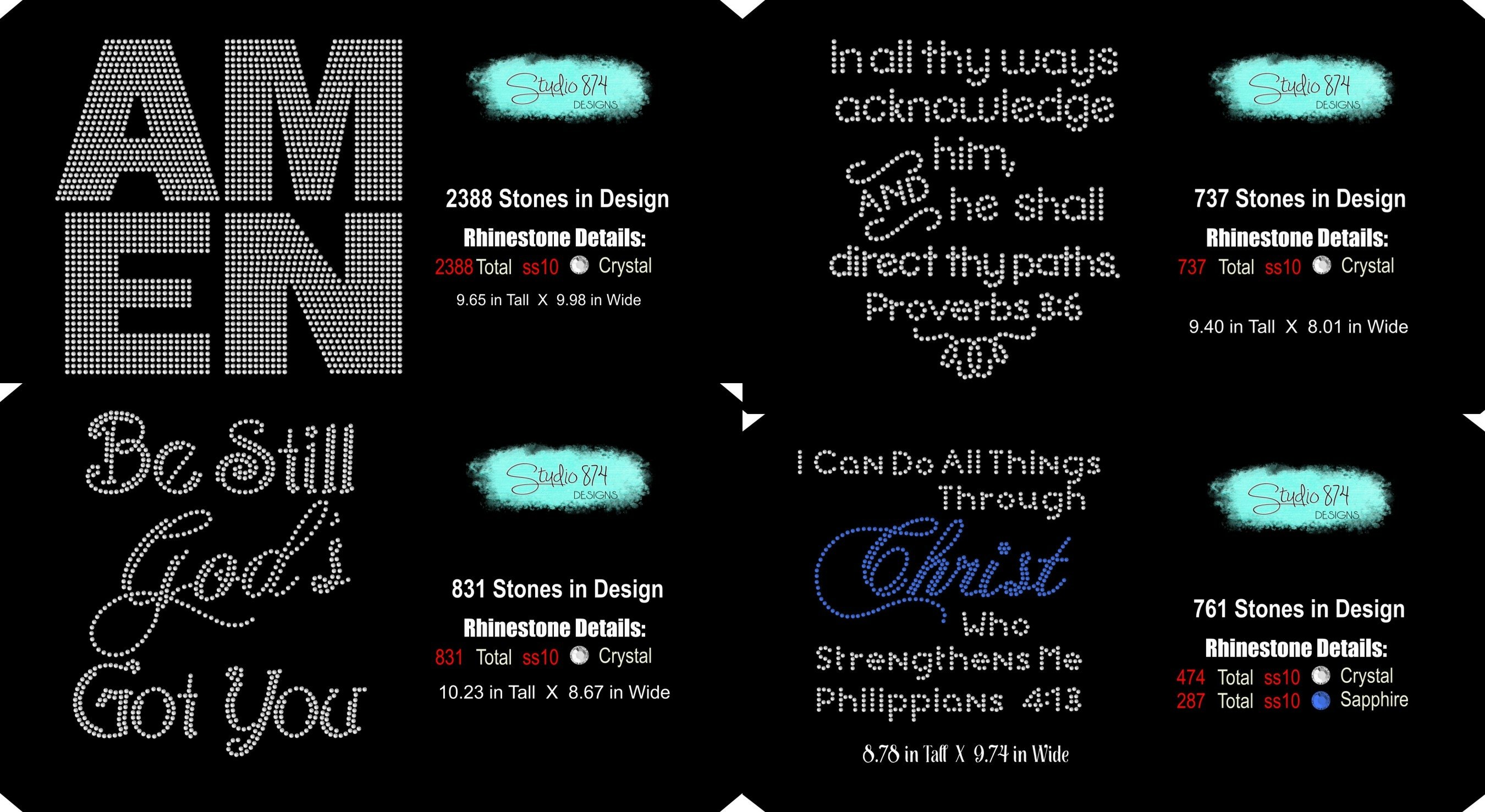 Faith Rhinestone SVG MEGA Bundle and Faux Rhinestone Design 3