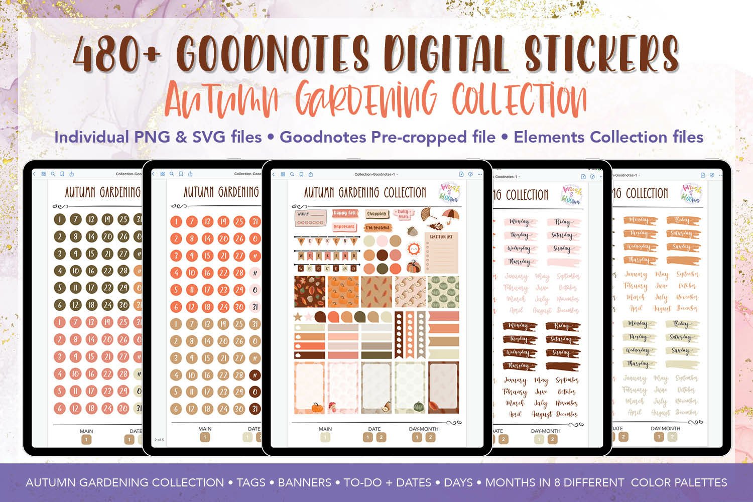 Autumn Digital Planner Stickers Bundle