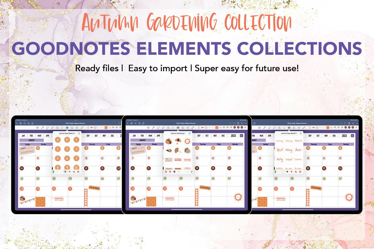Autumn Digital Planner Stickers Bundle 3