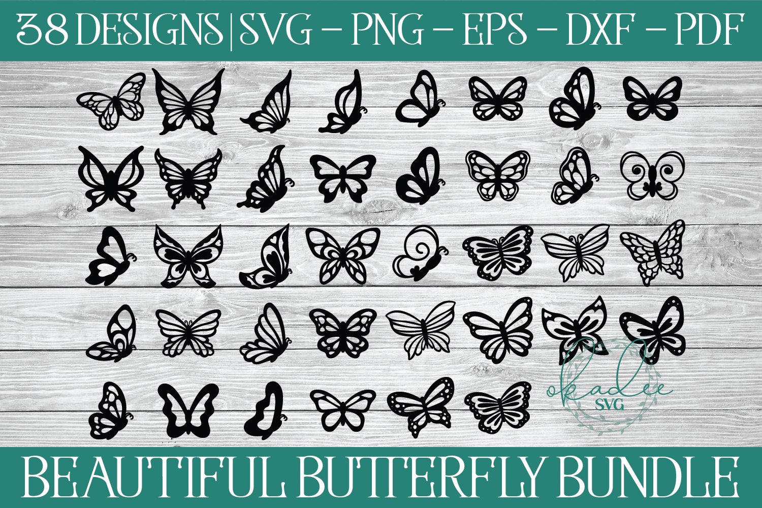 Butterfly SVG Bundle | 38 Butterfly Cut Files