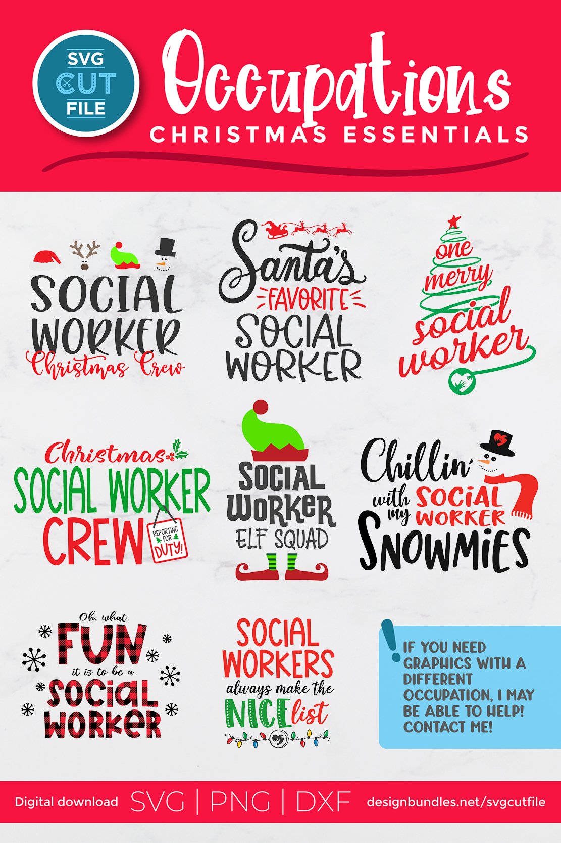 Christmas Social Worker svg bundle - Santas Favorite svg 2