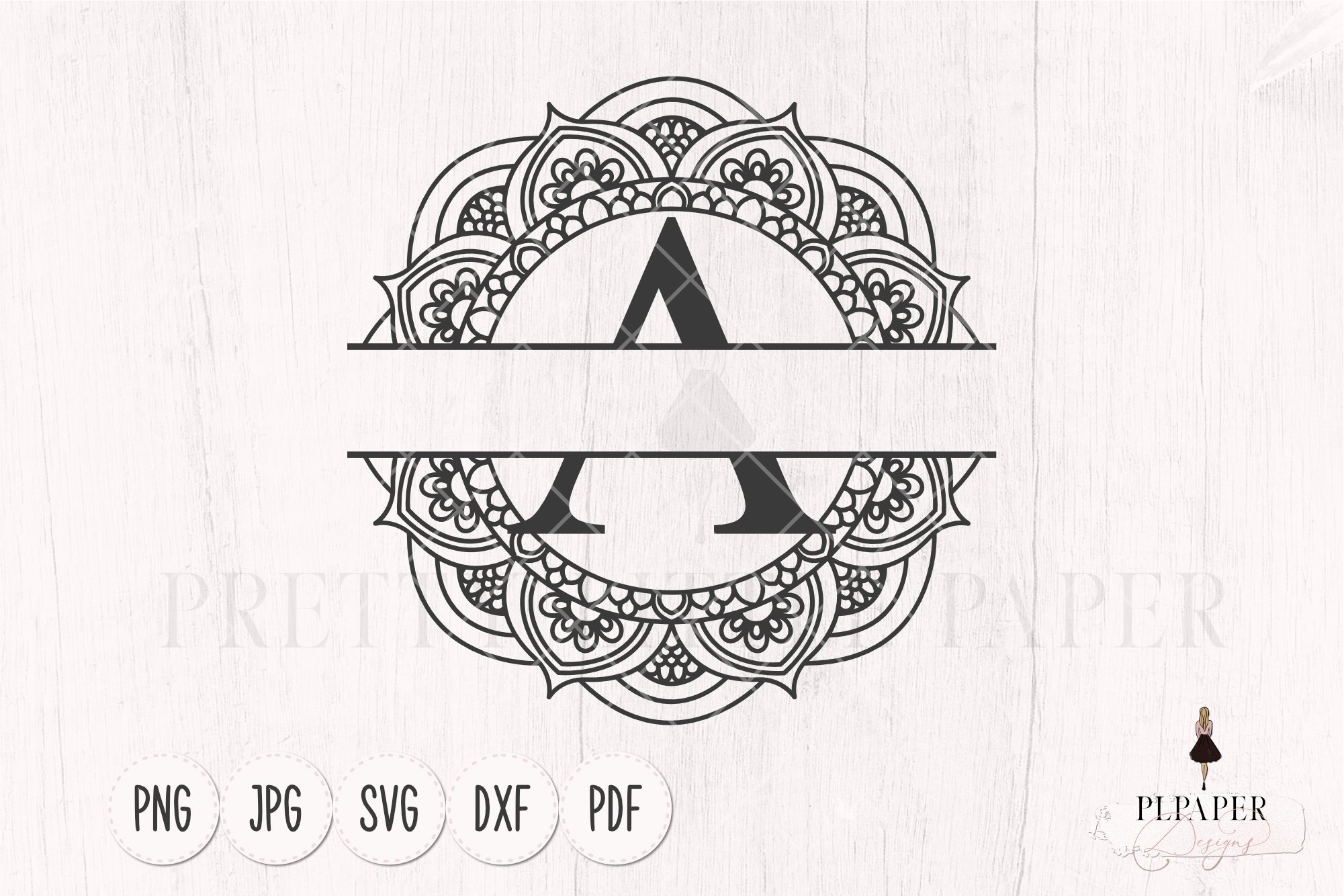 Split monogram letters svg, Monogram frames svg 2