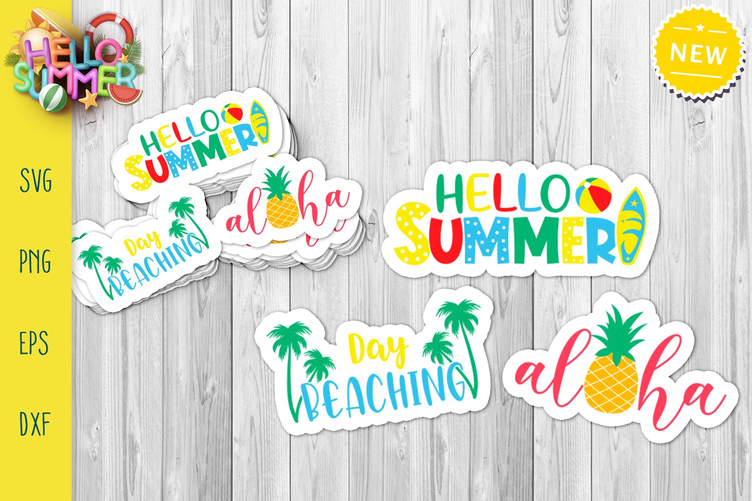 Summer Sticker Bundle Svg. Summer Svg, Summer Quotes Sticker 3