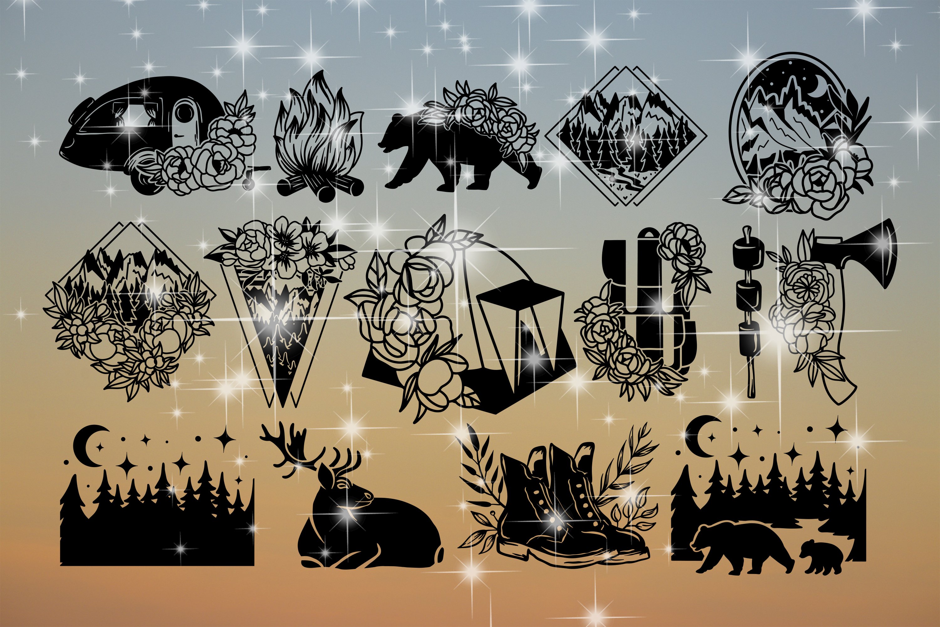 Camping Svg Bundle of 52 designs Camper CampLife 2