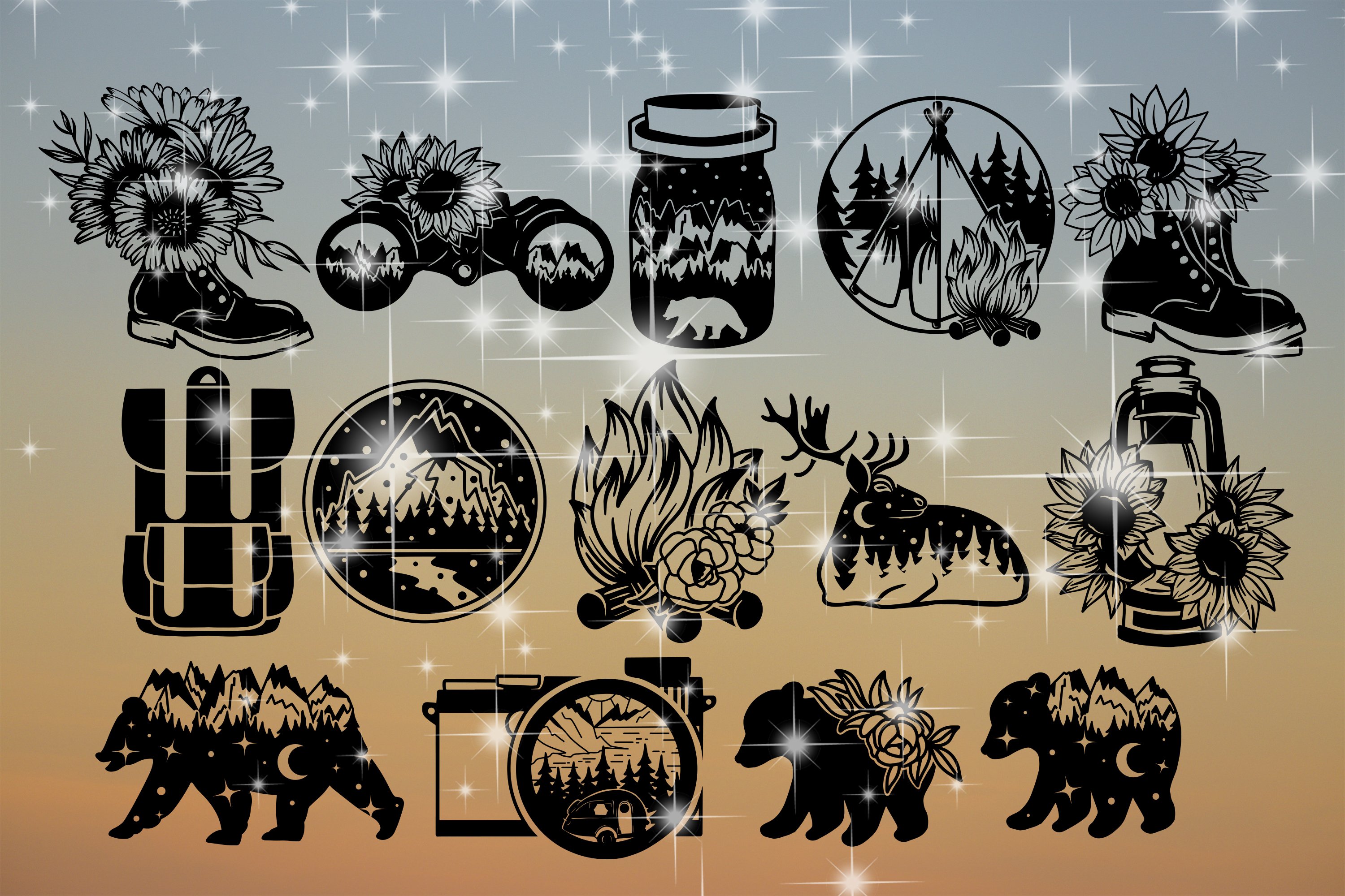 Camping Svg Bundle of 52 designs Camper CampLife 3