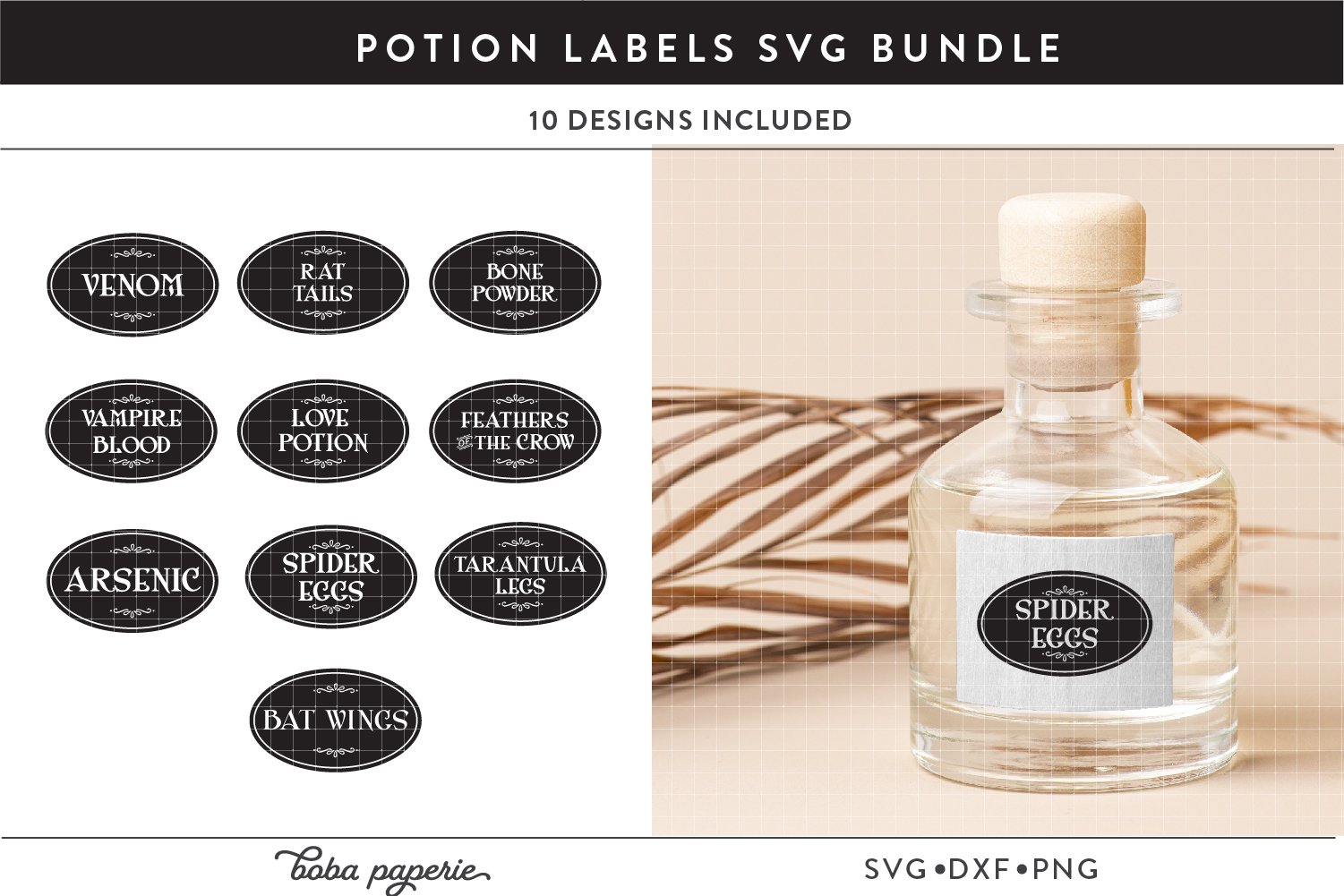 Potion Labels | Halloween decor svg | bottle label svg