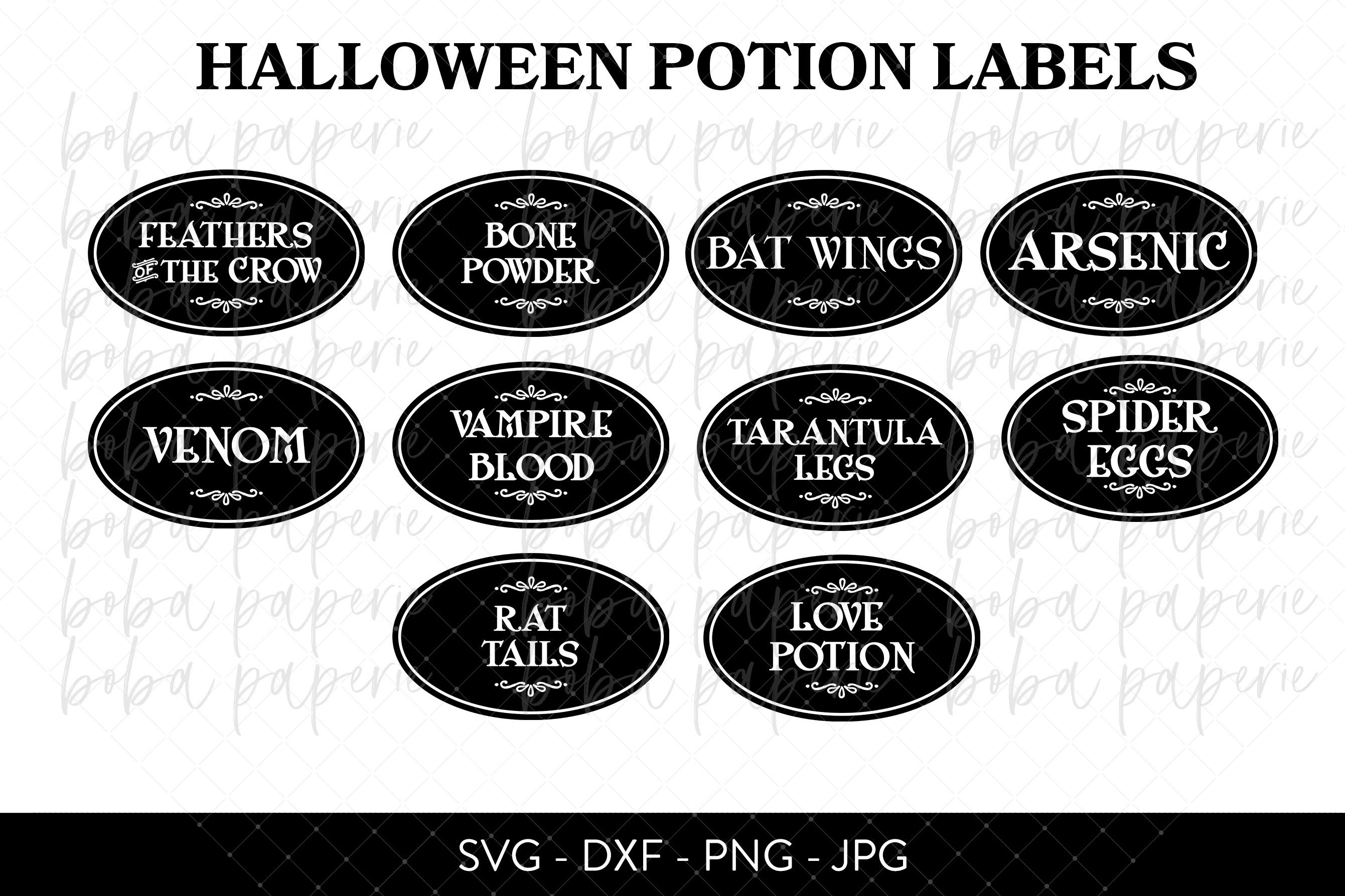 Potion Labels | Halloween decor svg | bottle label svg 2