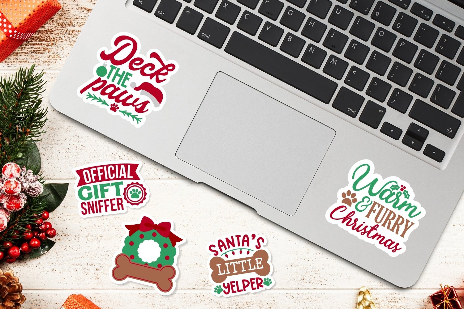 Dog Pet Christmas sticker bundle - 17 designs 3