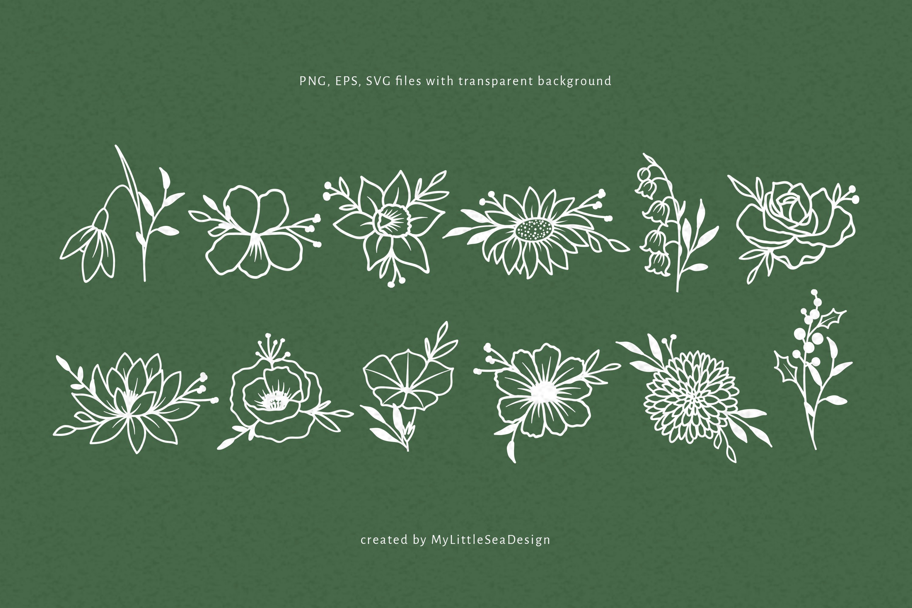 Birth Month Flowers SVG Bundle 2
