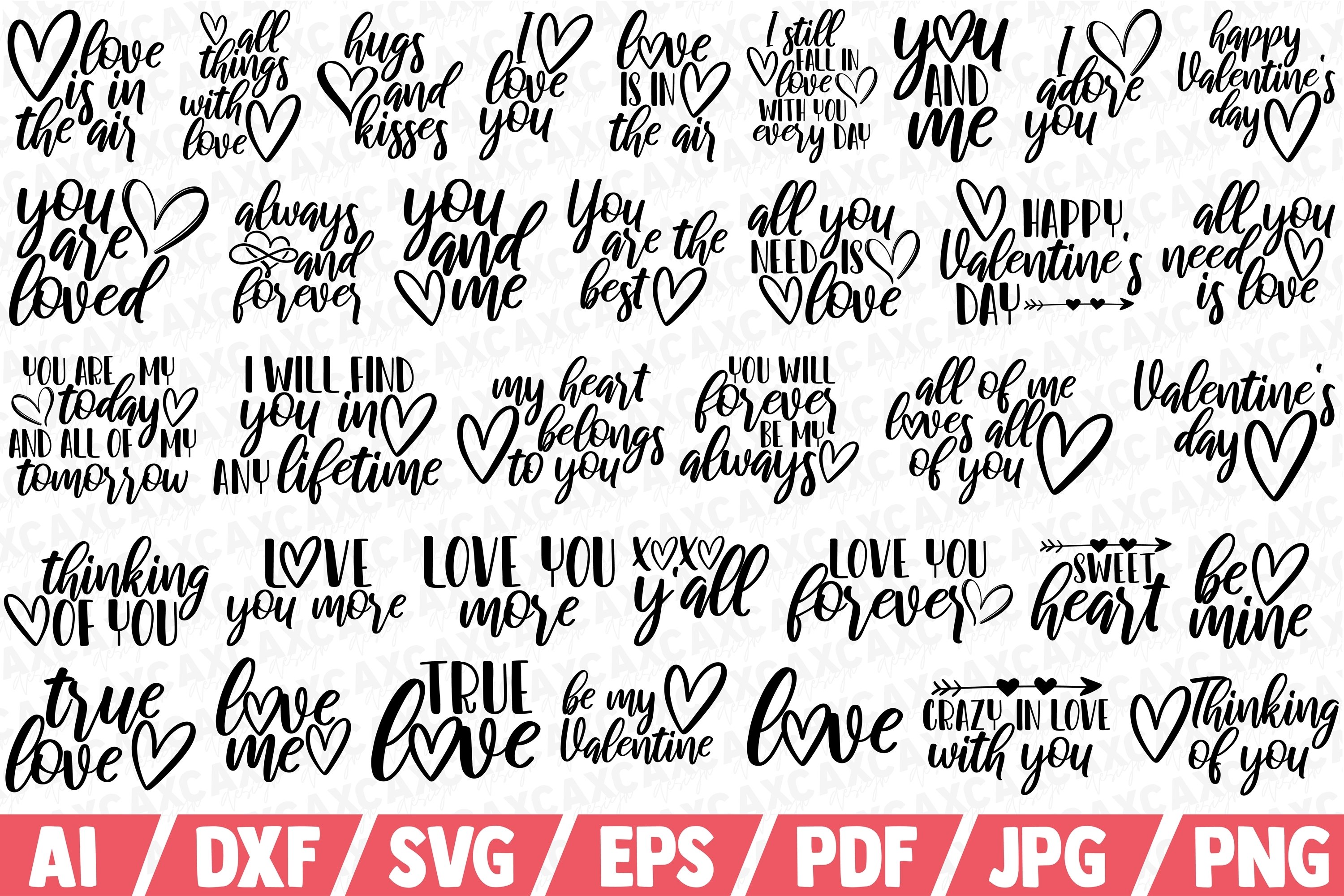 Valentines Day SVG Bundle | Love Sayings | Quotes | Shirt
