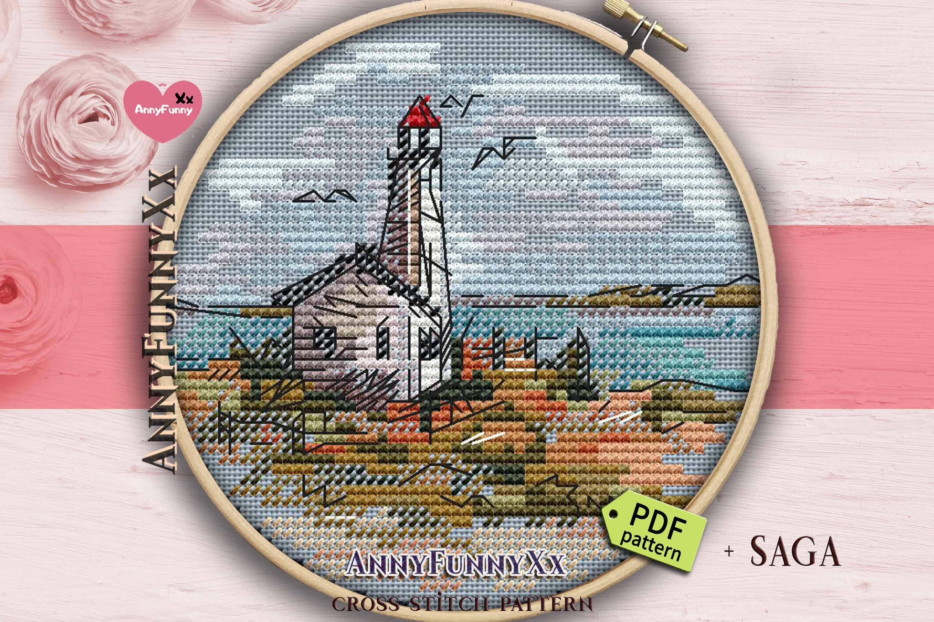 Big bundle Lighthouse cross stitch pattern PDF 2