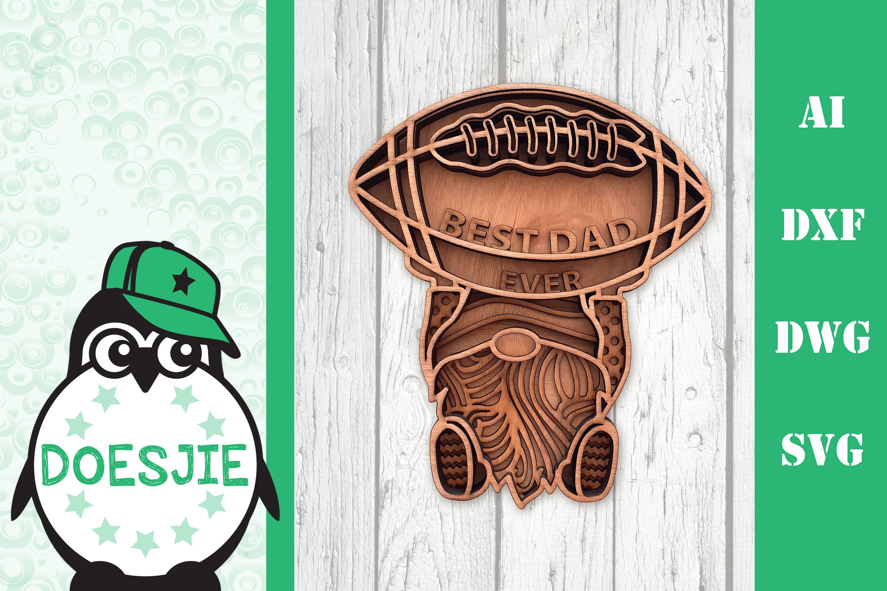 Fathers Day Bundle layered 3d svg dxf Multi layer mandala 2