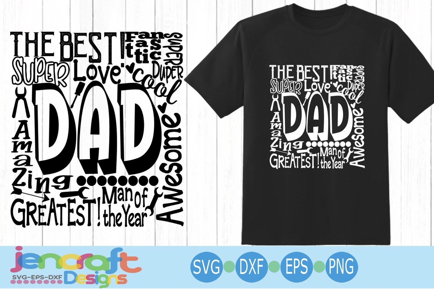 Fathers Day SVG Typography Bundle word art Svg, Eps, Dxf 2