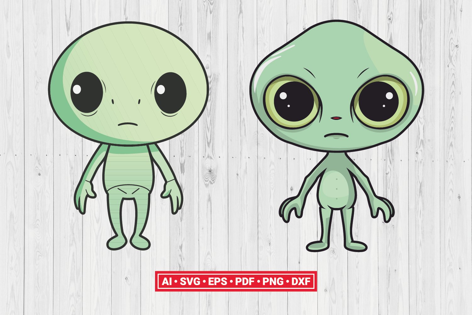 Cute Alien Cartoon SVG Cut File Cricut Vector Clipart 3