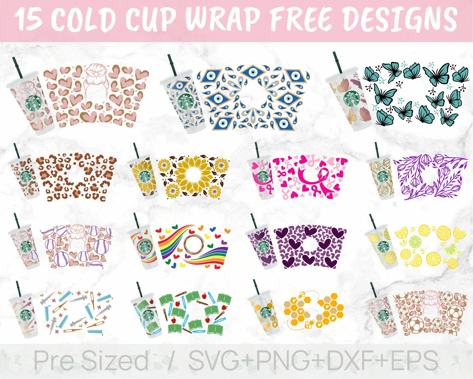 24oz Christmas Starbucks Cold Cup Svg Bundle, Reindeer 2