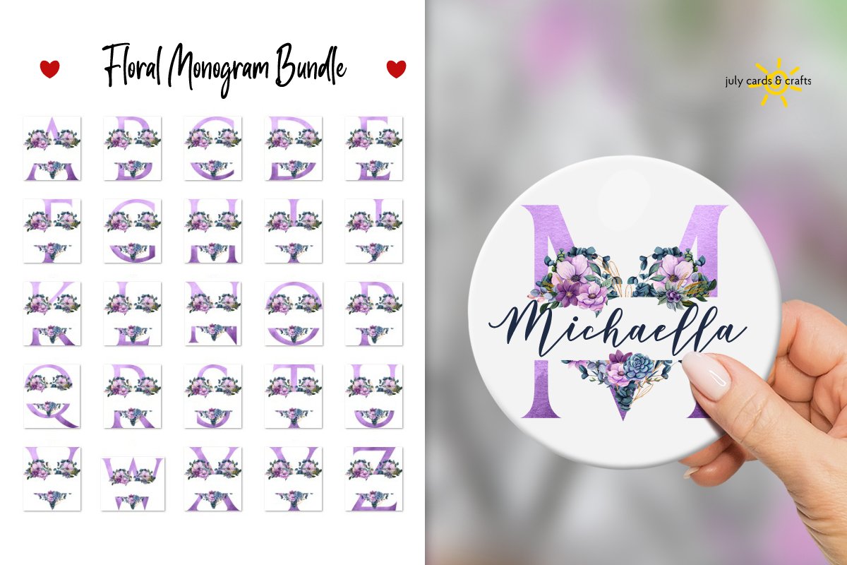 Family Romantic Decorative Monogram Bundle