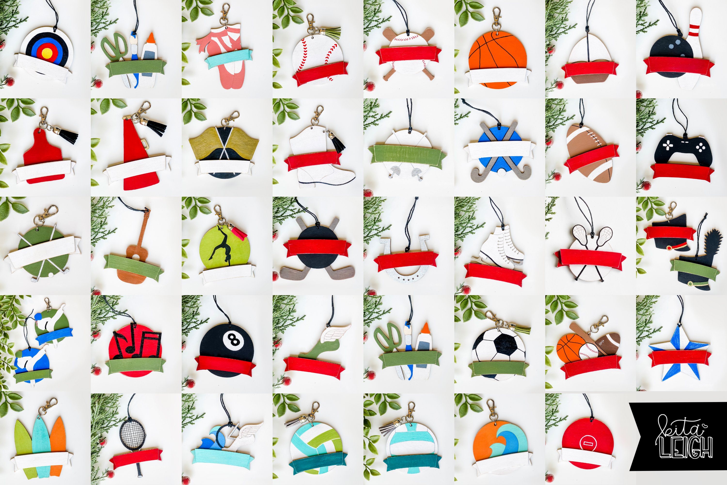 39 Laser Bag Tag Cut File Bundle | Christmas Ornament SVG 2