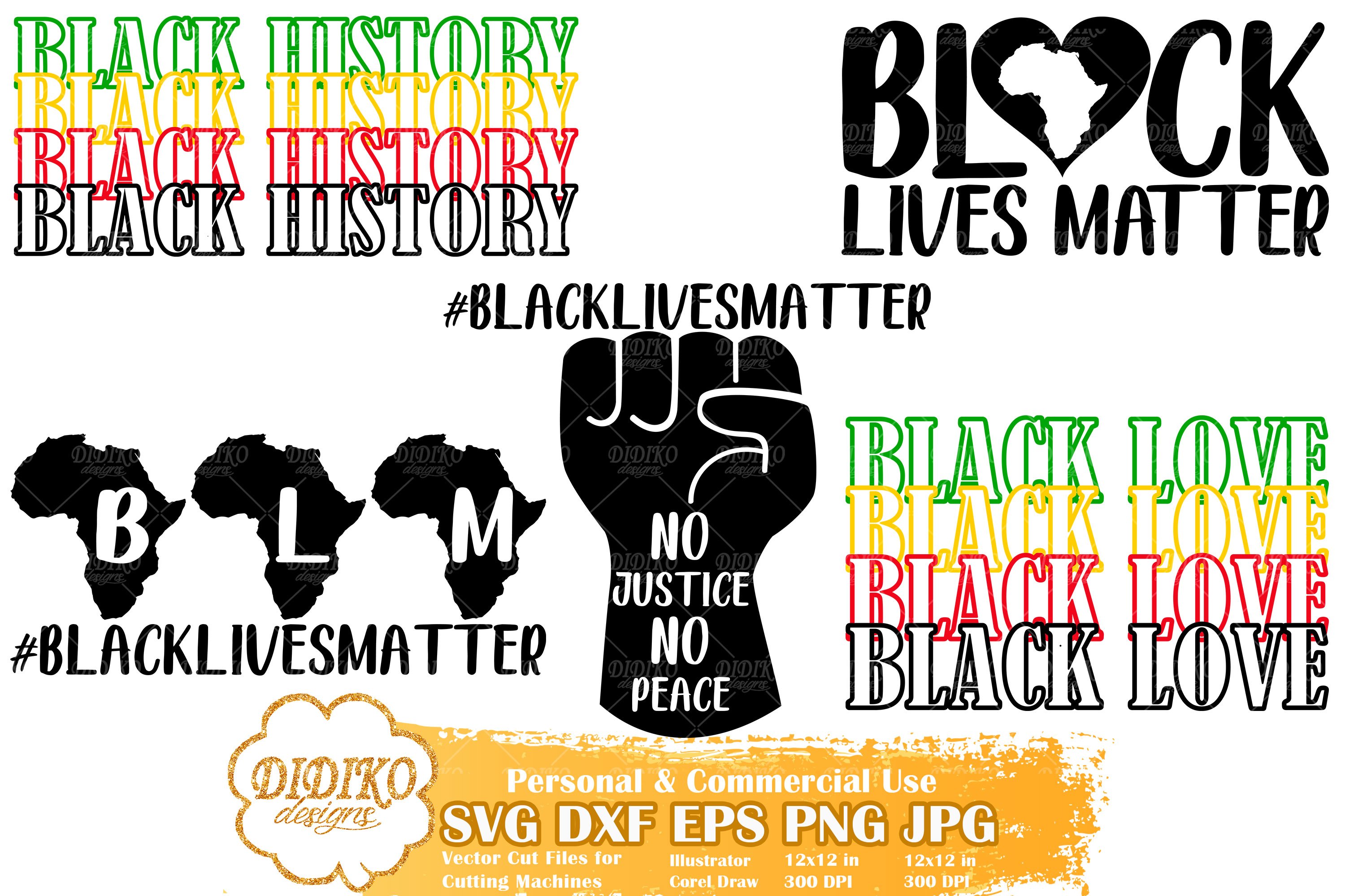 Black Lives Matter SVG Bundle | Raised Fist | Black Power