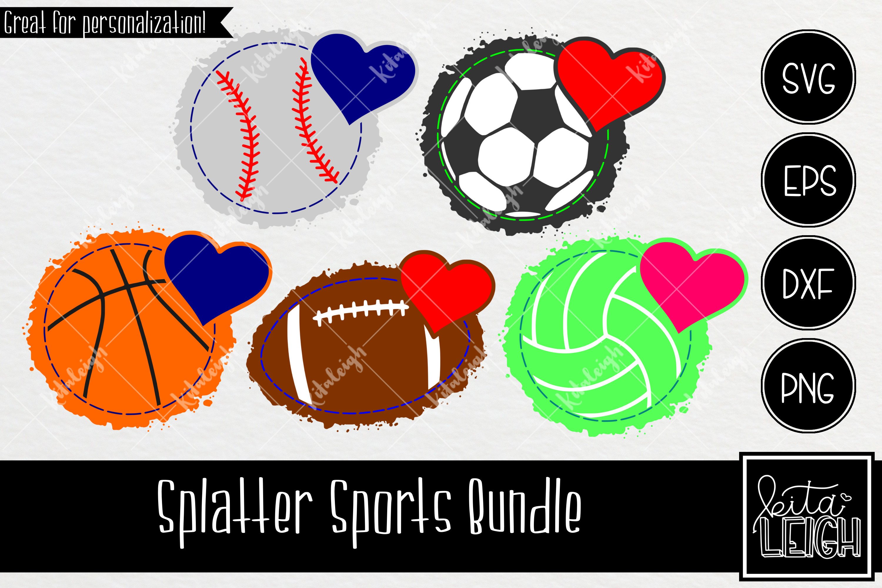Splatter Sports Decal Bundle | Personalize Player Number