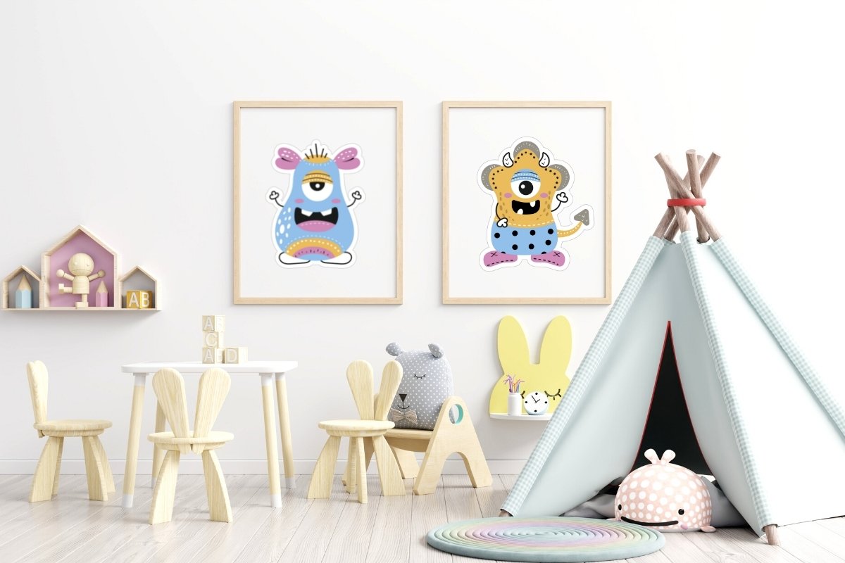15 stickers with funny monsters bundle 2