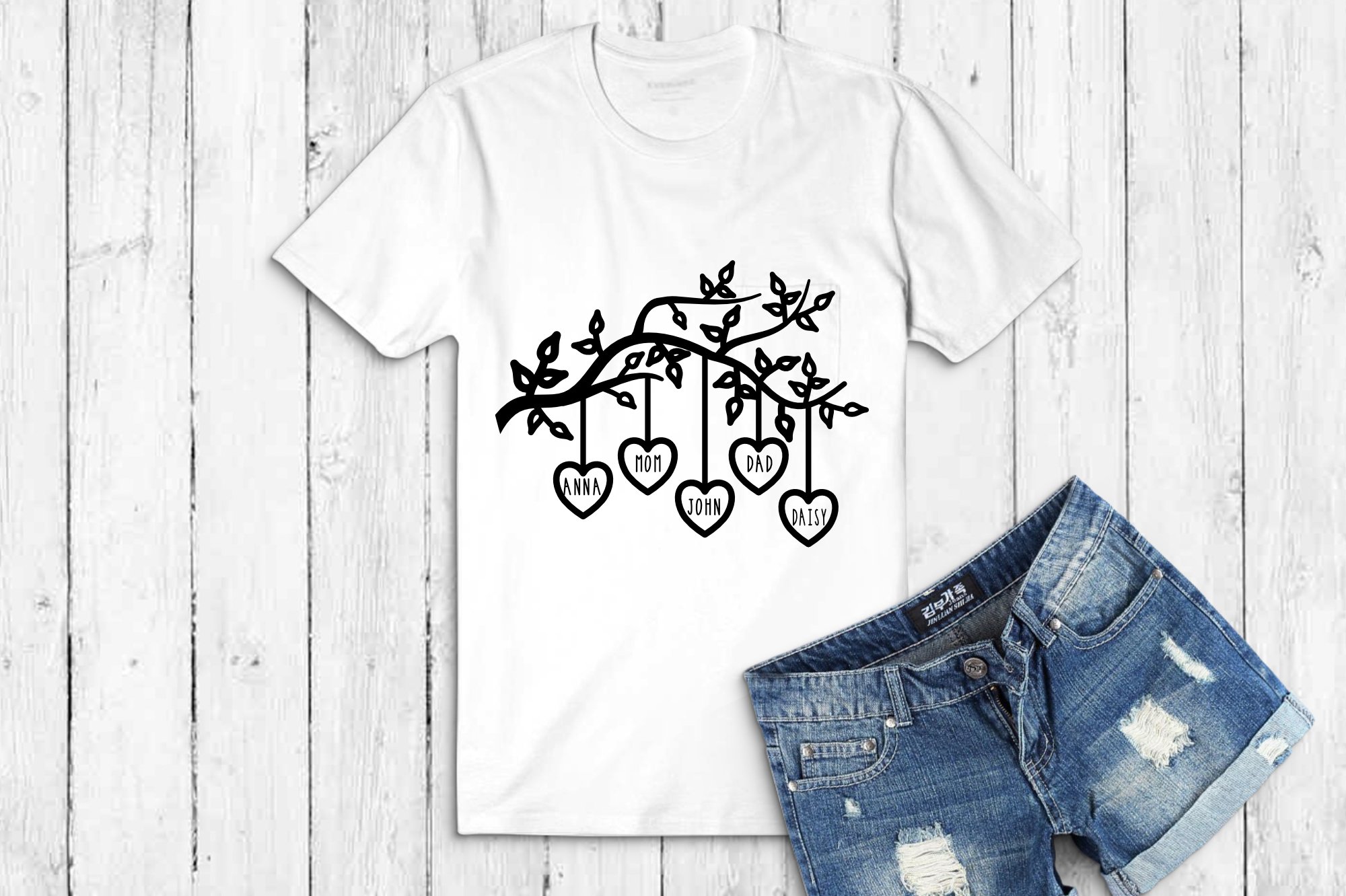Family tree svg bundle 2-25 members, Family tree branch 2