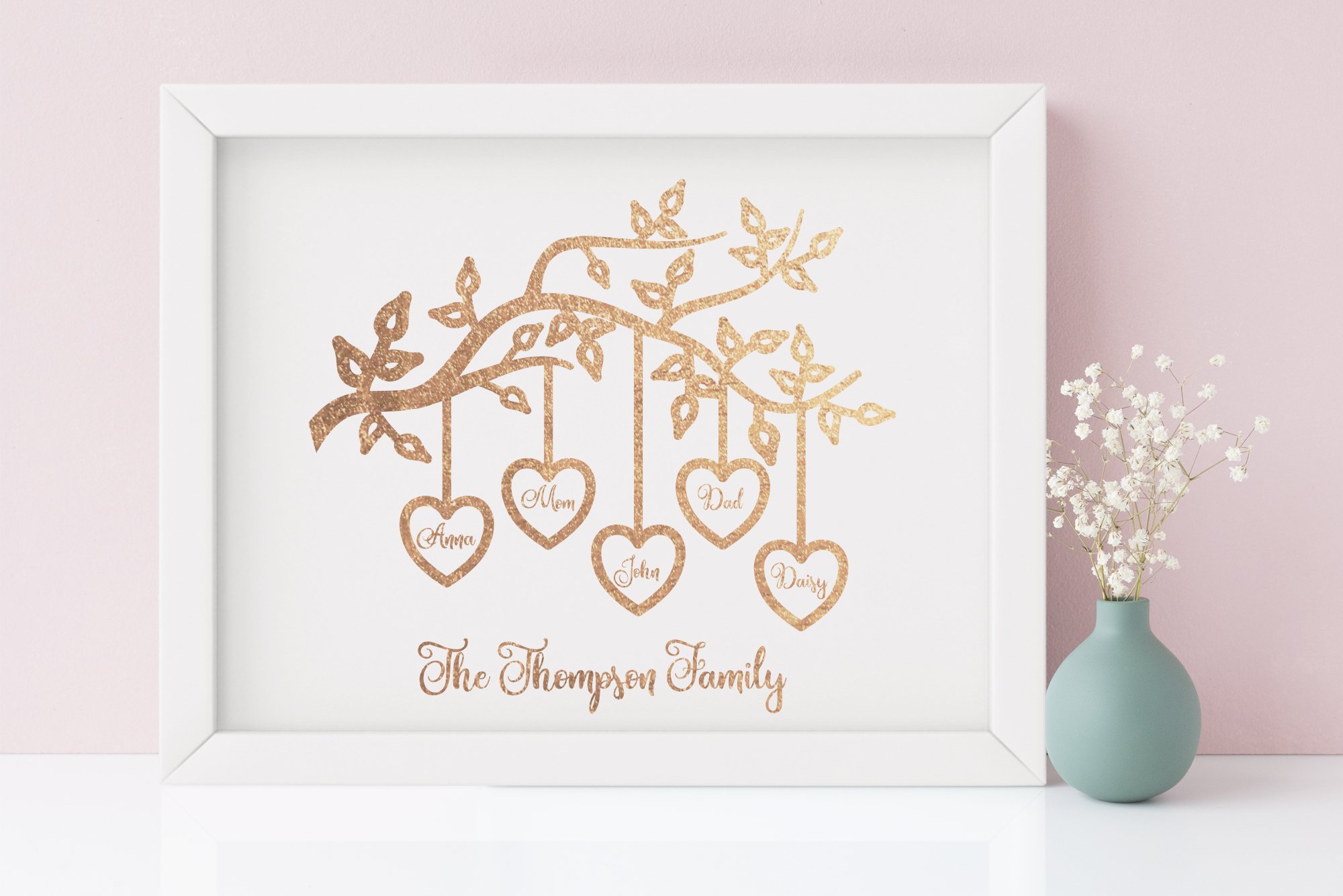 Family tree svg bundle 2-25 members, Family tree branch 3