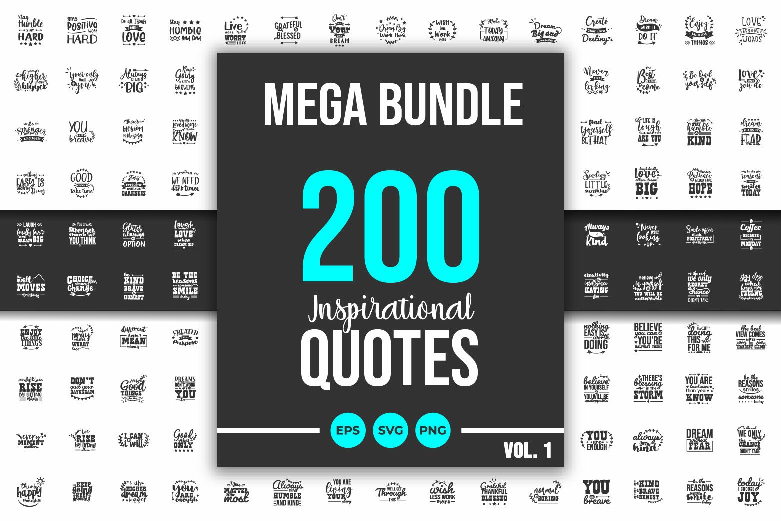 Inspirational Quotes Mega Bundle SVG