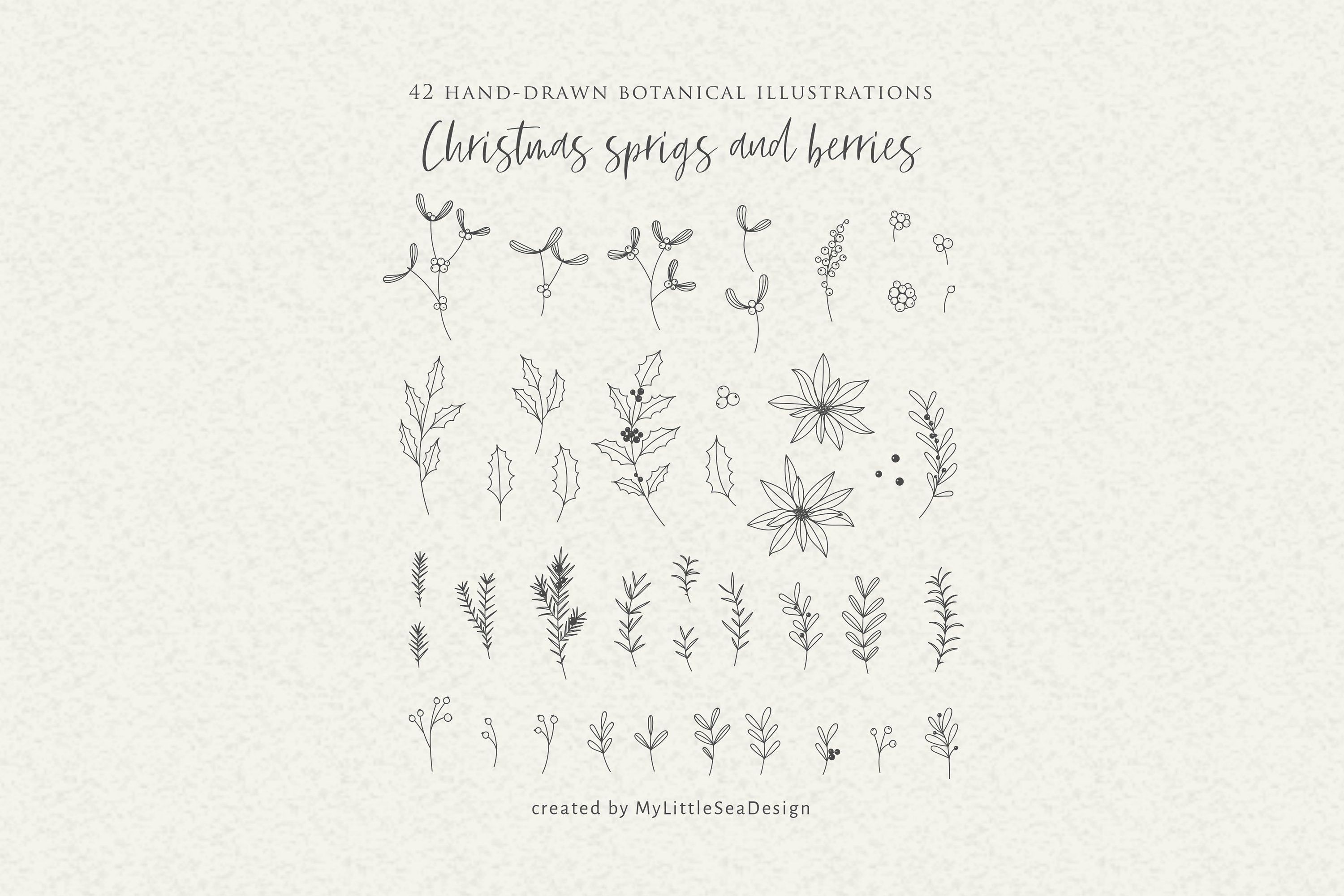 Christmas Floral Svg Bundle, Christmas Svg Clipart